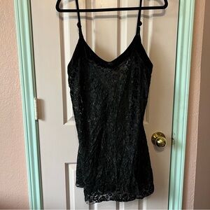 VTG Victoria’s Secret Velvet Burnout Mini Slip Dress